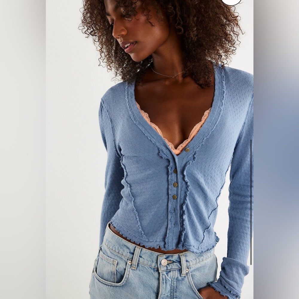 We The Free, Free People Winnie Cardigan, Size XL, Bohemian, Soft Cardigan - Picture 2 of 6